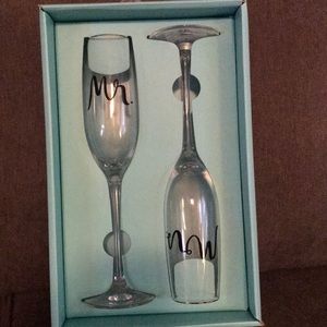 Kate spade mr and mrs roasting glasses